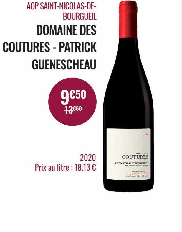 aop saint-nicolas-de-bourgueil domaine des coutures - patrick guenescheau
