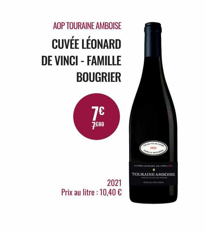 aop touraine amboise cuvée léonard de vinci - famille bougrier