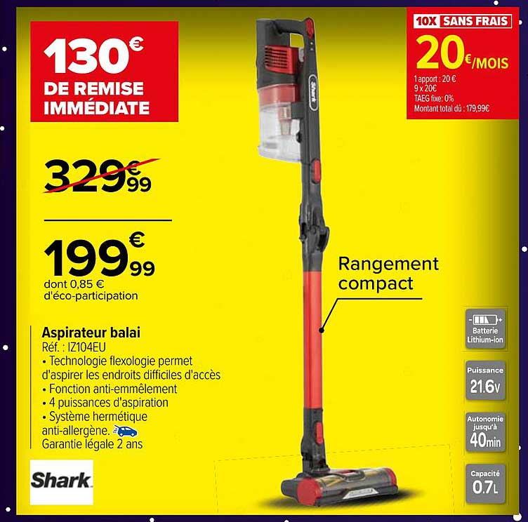 Aspirateur Balai Shark