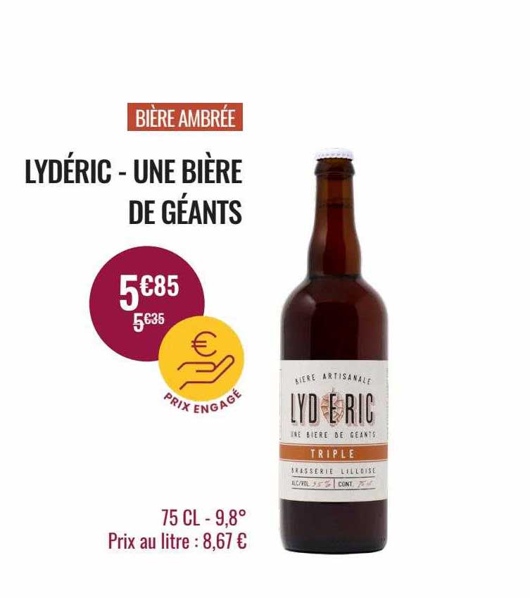 bière ambrée lydéric - une bière de géants