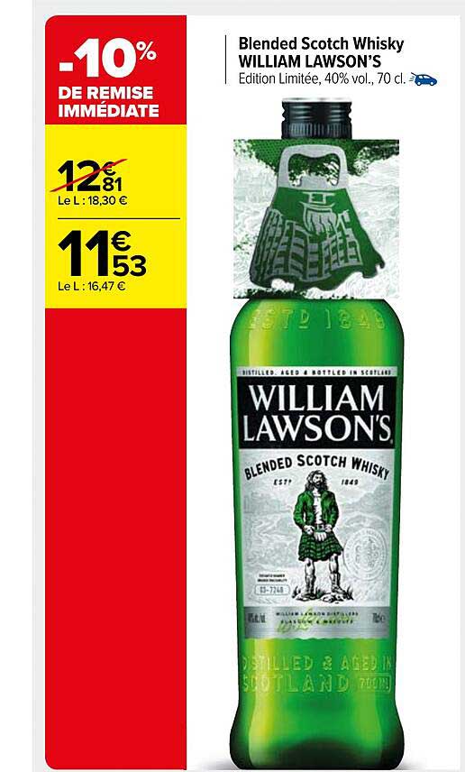 blended scotch whisky william lawson's