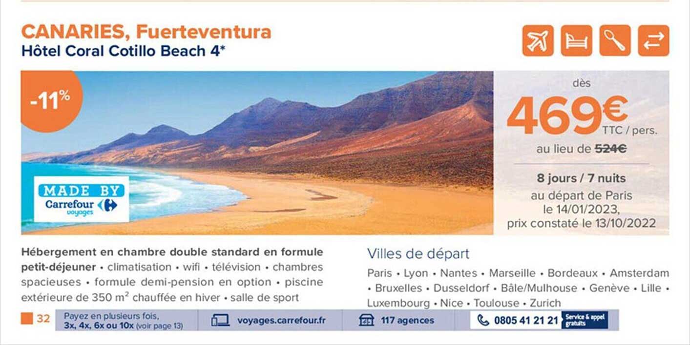 canaries, fuerteventura - hôtel coral cotillo beach 4*