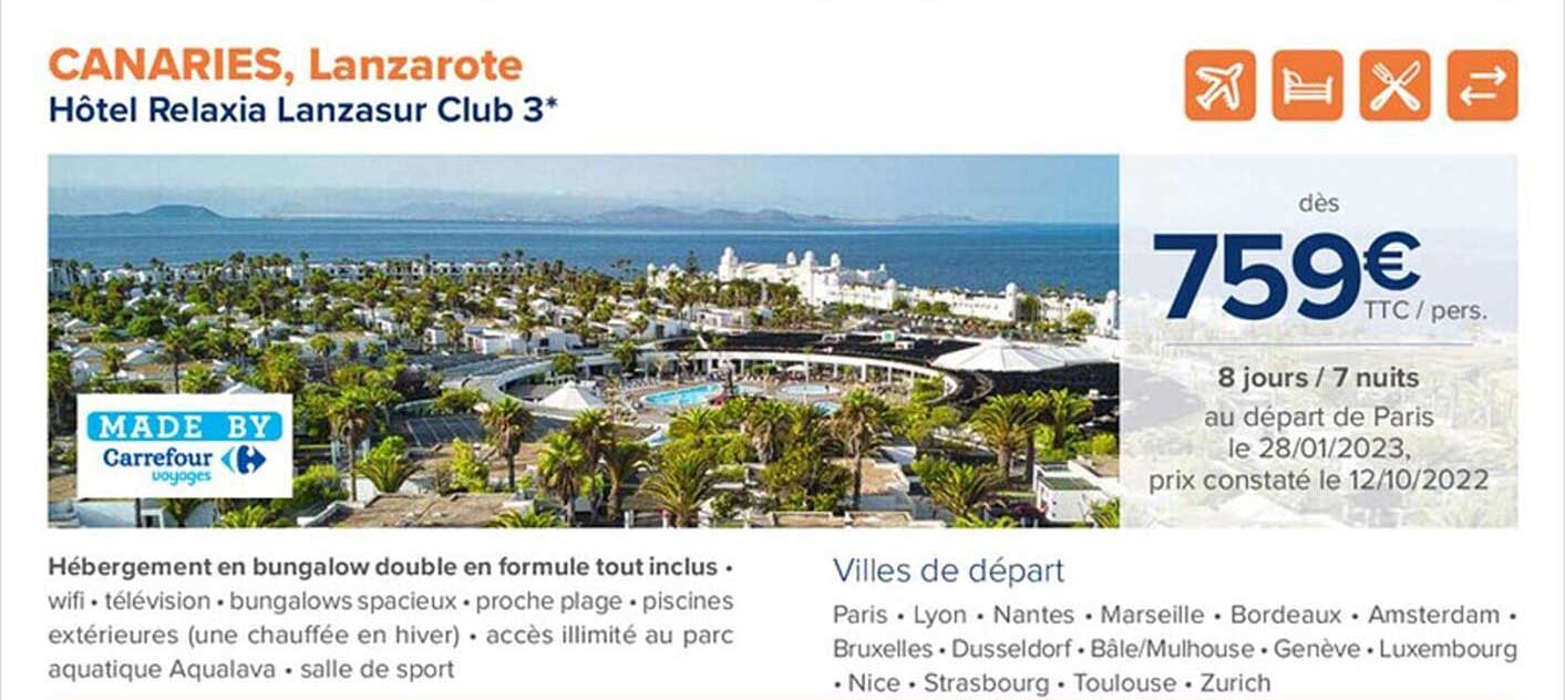 Canaries, Lanzarote - Hôtel Relaxia Lanzasur Club 3*