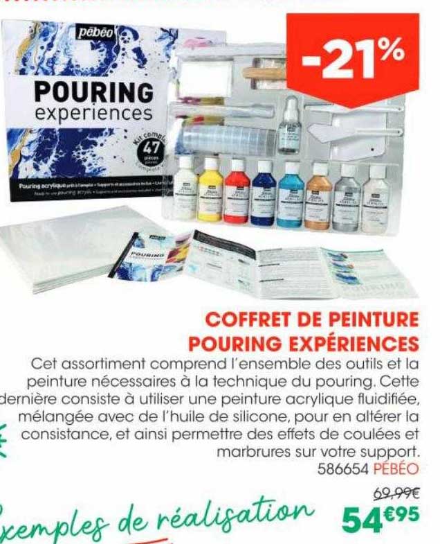 coffret de peinture pouring expériences