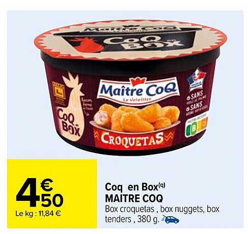 coq en box maître coq