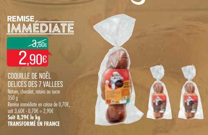 coquille de noël délices des 7 vallées