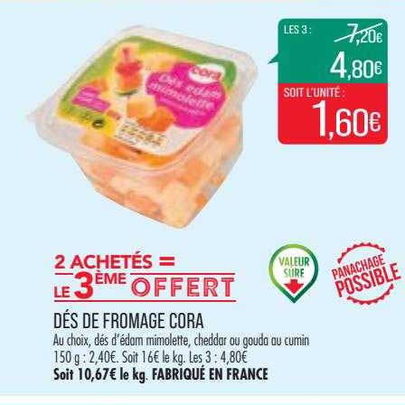 Dés De Fromage Cora
