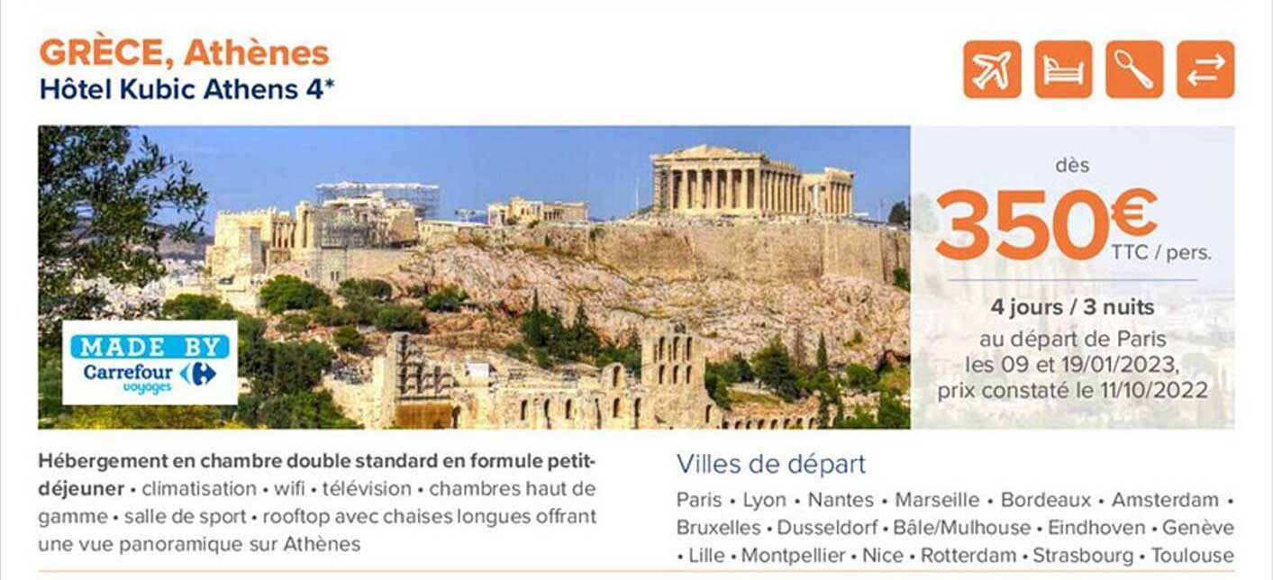 grèce, athènes - hôtel kubic athens 4*