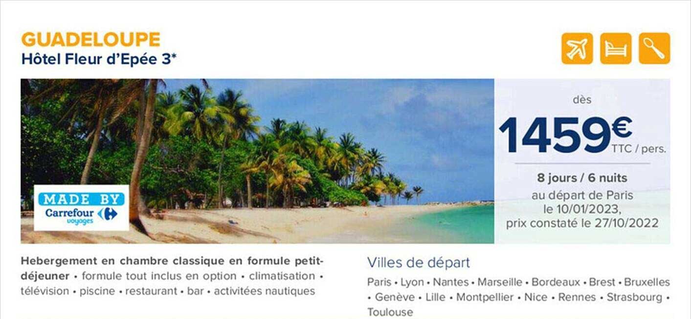 guadeloupe - hôtel fleur d'épée 3*