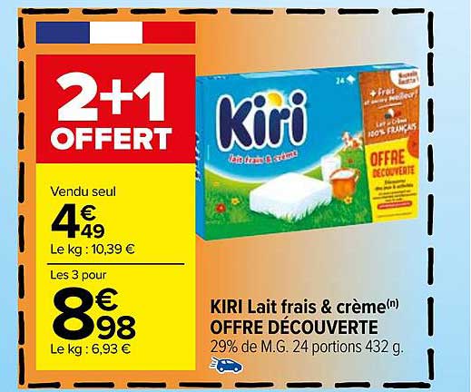 Kiri Lait Frais & Crème Offre Découverte