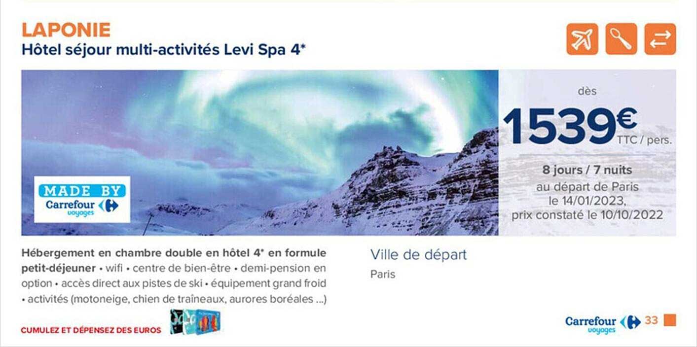 laponie - hôtel séjour multi-activités levi spa 4*