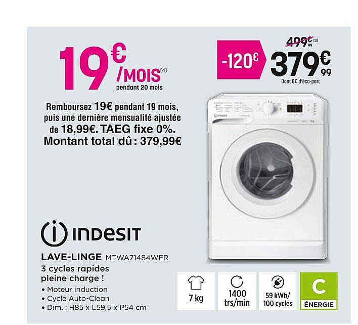 lave-linge indesit