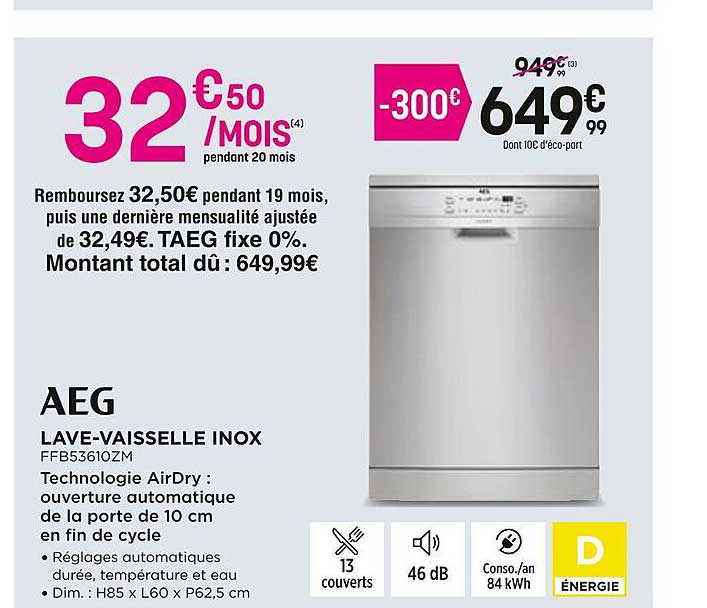 lave-vaisselle inox aeg