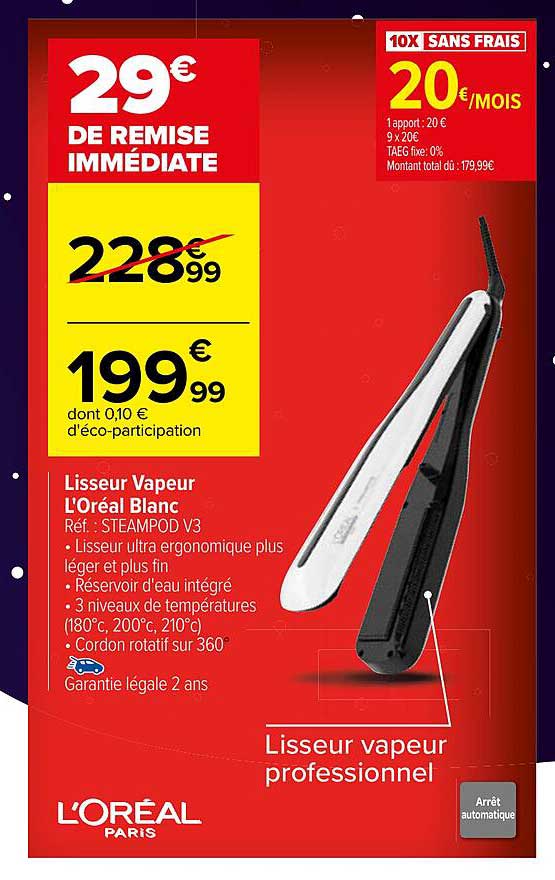 Lisseur Vapeur L'oréal Blanc