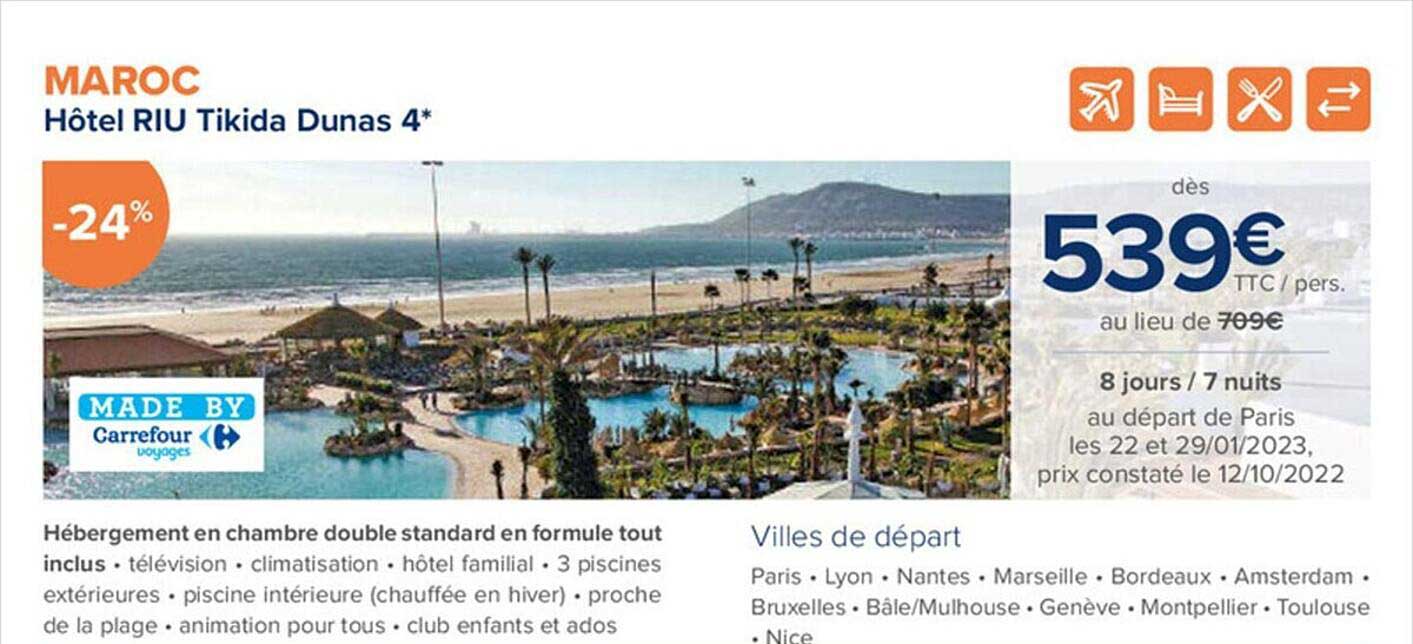 maroc - hôtel riu tikida dunas 4*