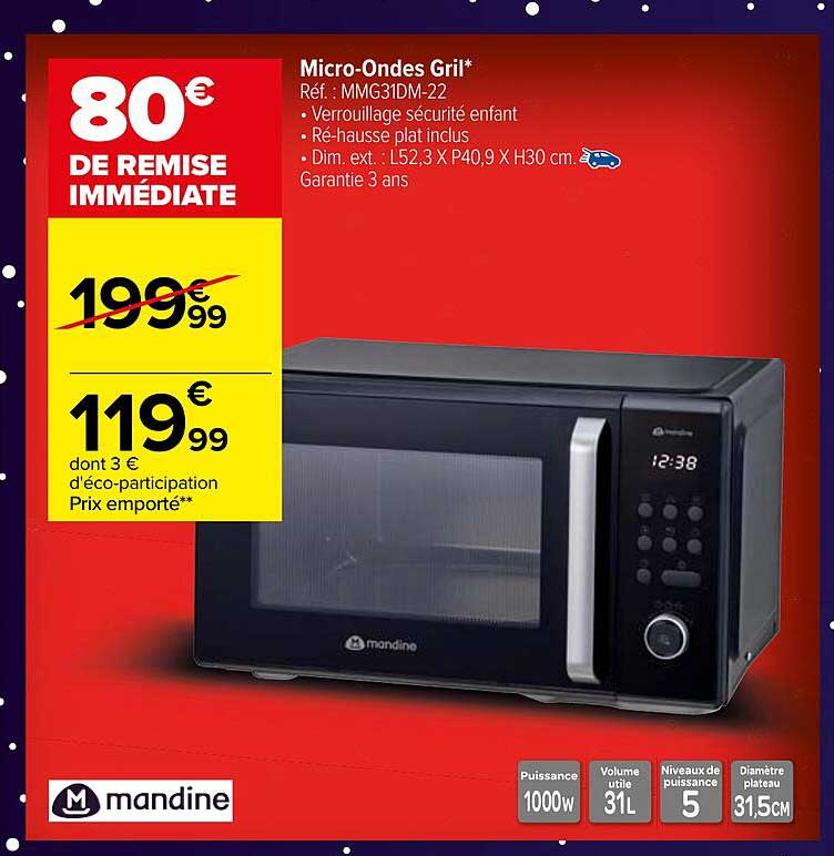 micro-ondes gril mandine