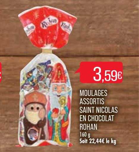 moulages assortis saint nicolas en chocolat rohan