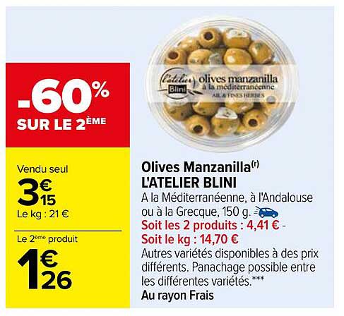 olives manzanilla l'atelier blini