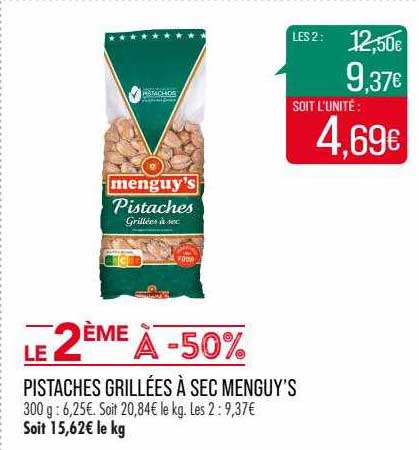 Pistaches Grillées à Sec Menguy's