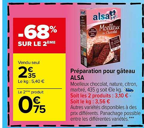 Préparation Pour Gâteau Alsa