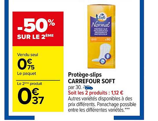 protège-slips carrefour soft
