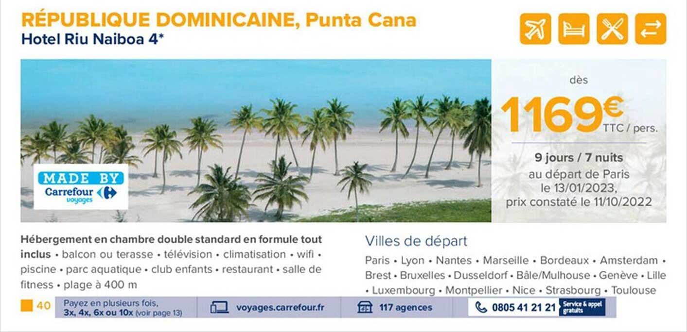 république dominicaine, punta cana - hôtel riu naiboa 4*