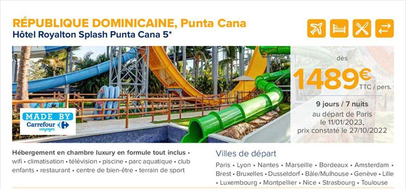 république dominicaine, punta cana - hôtel royalton splash punta cana 5*