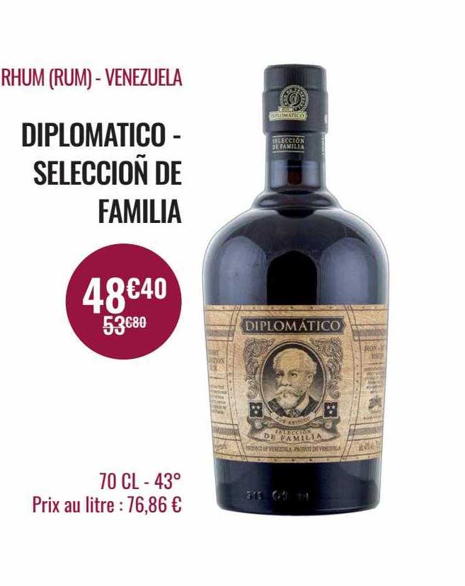 rhum (rum) - venezuela diplomatico - seleccioñ de familia