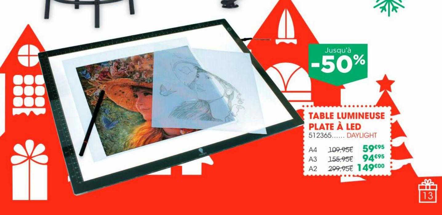 Table Lumineuse Plate à Led