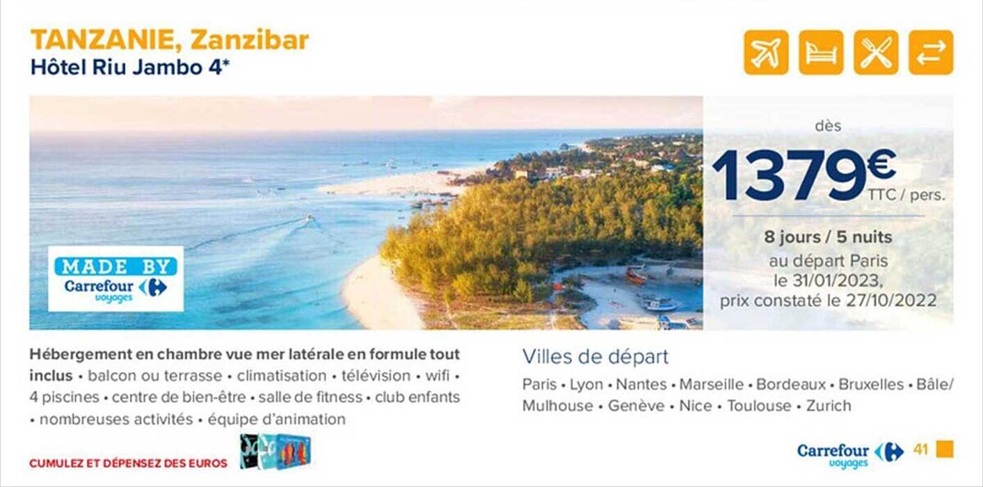 Tanzanie, Zanzibar - Hôtel Riu Jambo 4*