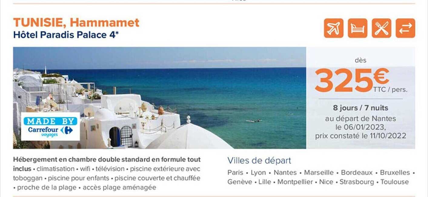 tunisie, hammamet - hôtel paradis palace 4*