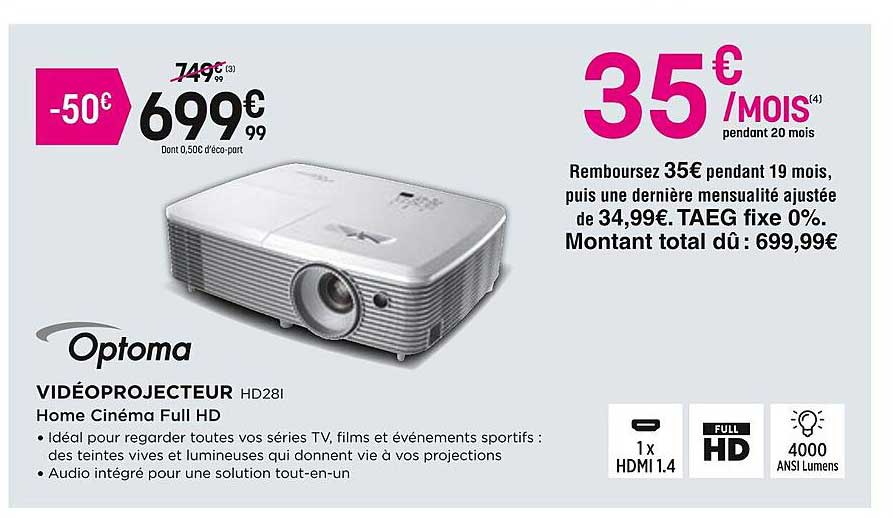 vidéo projecteur optoma