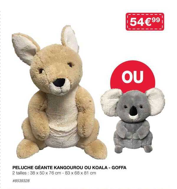 peluche géante kangourou ou koala - goffa
