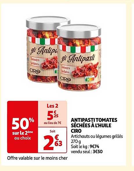 Antipasti Tomates Séchées à L'huile Ciro