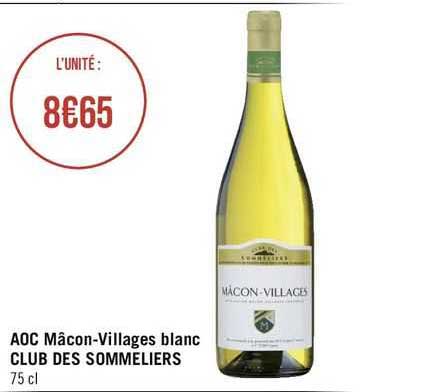 aoc mâcon-villages blanc club des sommeliers