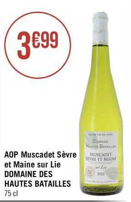 aop muscadet sèvre et maine sur lie domaine des hautes batailles