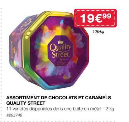 assortiment de chocolats et caramels quality street