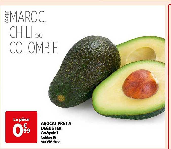 avocat prêt à déguster