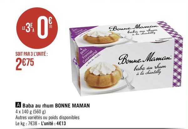 baba au rhum bonne maman