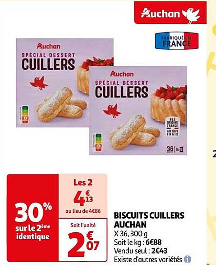 biscuits cuillers auchan