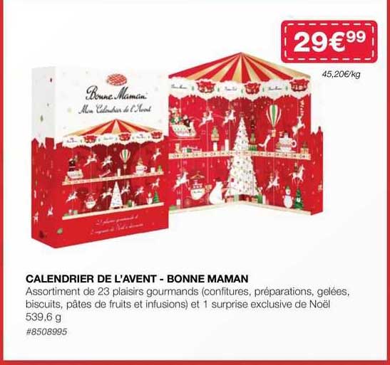 calendrier de l'avent - bonne maman
