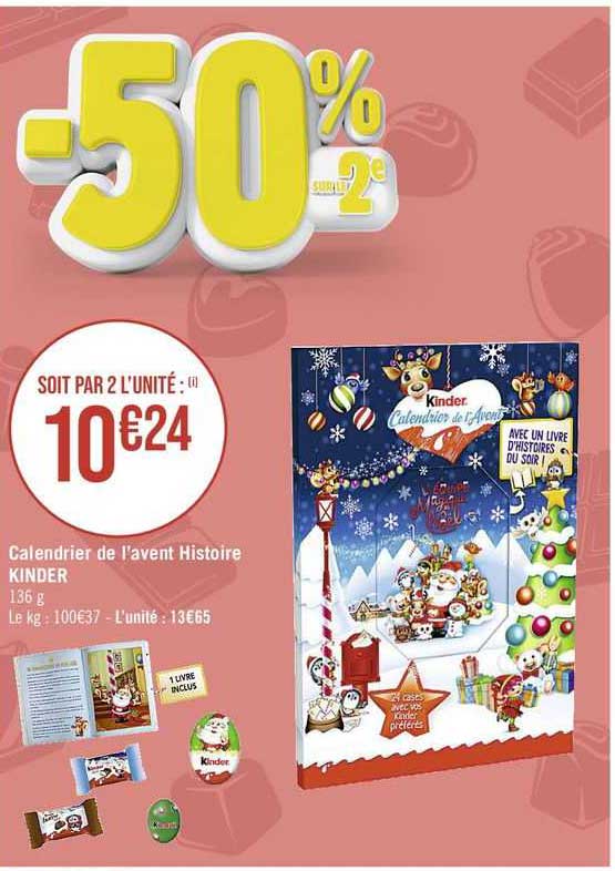 calendrier de l'avent histoire kinder