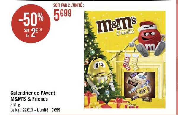 calendrier  de l'avent m&m's  & friends