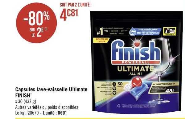capsules lave-vaisselle ultimate finish