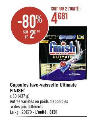 capsules lave-vaisselle ultimate finish