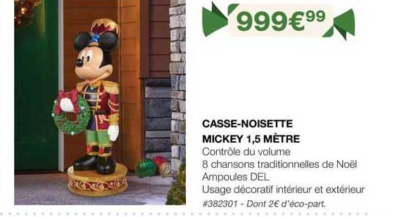 casse-noisette mickey 1,5 mètre
