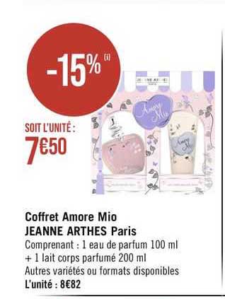 coffret amore mio jeanne arthes paris
