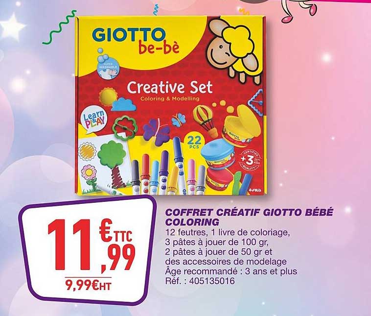 coffret créatif giotto bébé coloring