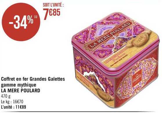 coffret en fer grandes galettes gamme  mythique la mere poulard