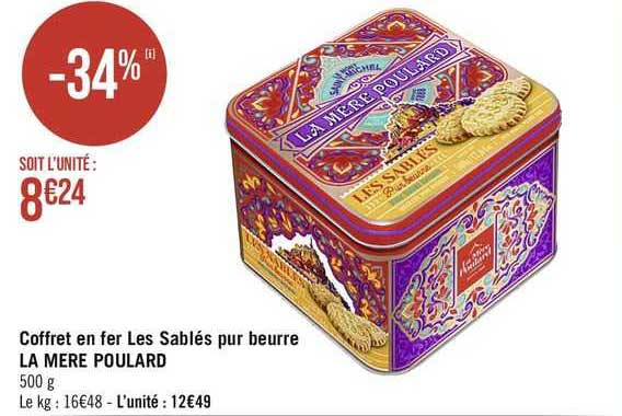 coffret en fer les sablés pur beurre la mère poulard